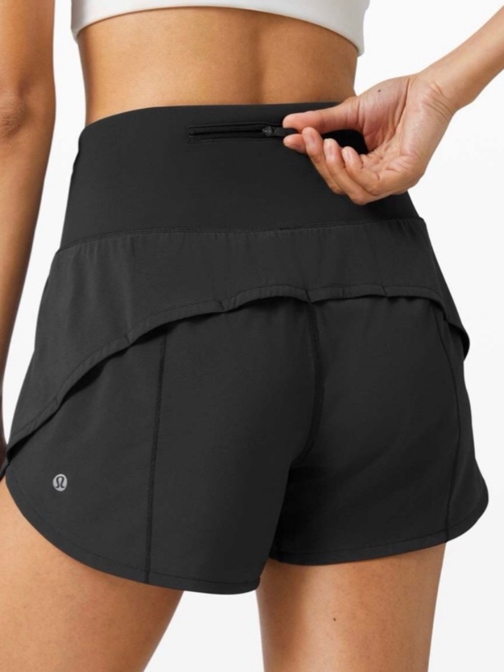 LULULEMON Speed Up 4” Length Shorts in Black size 8!